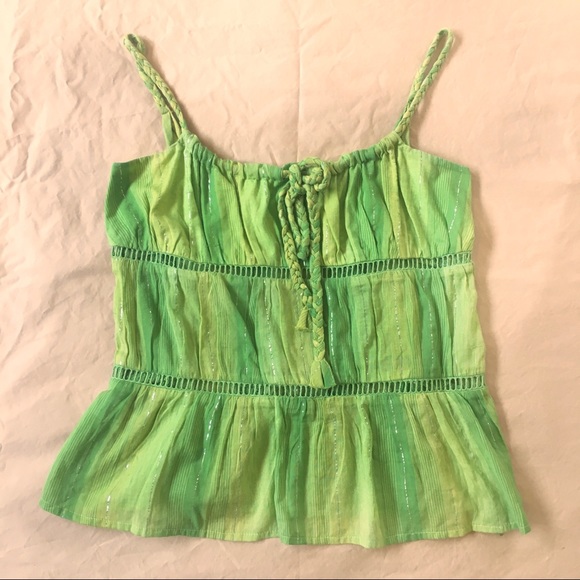 Lime green cami top unique - Picture 1 of 5